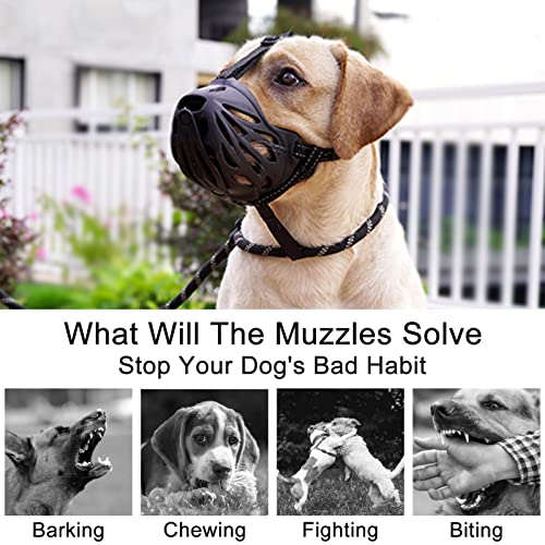 Jipimon Basket Muzzle For Dogs, Breathable Comfortable Dog Muzzle, Drinkable Prevents Biting Barking Chewing Muzzle For Small Medium Large Dogs #TOP1