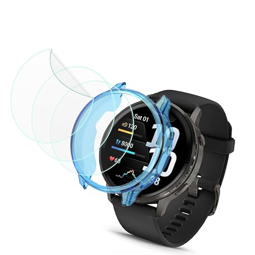 Futanwei Garmin Venu 4 45mm X}[gEHb`ANZT[ - NAV[hEHb`P[X [3pbN] XN[veN^[ (TPU) XtBbg یP[X Jo[ Garmin Venu 4 45mm X}[gE