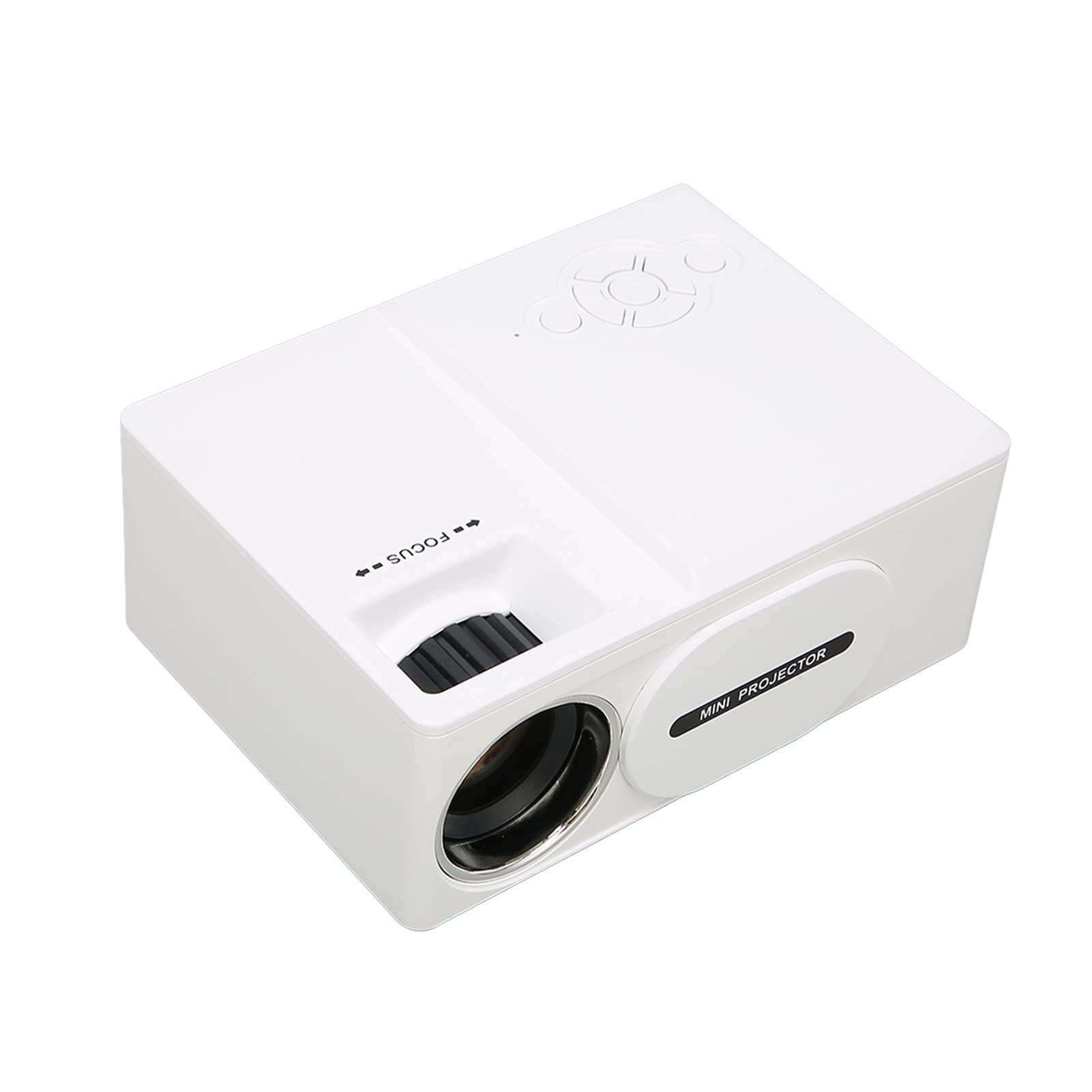 Proiettore Mini Proiettore LED 1080P Full HD Display Supporto Videoproiettore per Esterni Compatibile con Smartphone, TV Stick, Giochi, AV, USB (Spina UE)