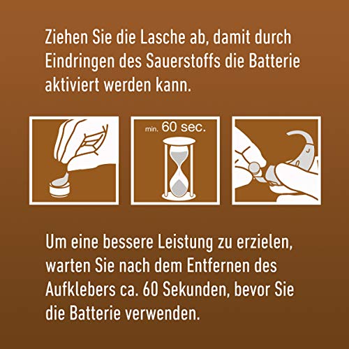 Panasonic PR13 Zink-Luft-Batterien f&uuml;r H&ouml;rger&auml;te, Typ 13, 1.4V, H&ouml;rger&auml;tbatterien, 10 Packungen (60 St&uuml;ck), orange