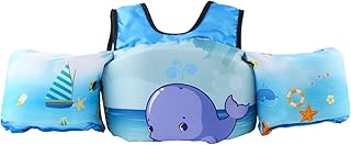 Elejolieパドルジャンパー アームリング 腕 浮き輪 幼児 プール 2～8歳 子供用 アームヘルパー 救命胴衣可愛い スイムベスト 水着ベスト 水泳安全ジャケット 水泳練習用 ライフジャケット 浮き輪 強い浮力 水泳リングアームサークル 水遊び スイミング 補助具 安全強化 安心 軽量便利 可愛い 漫画 多色選択可 男女兼用 フリーサイズ 専用収納袋付き（カニ/クジラ）