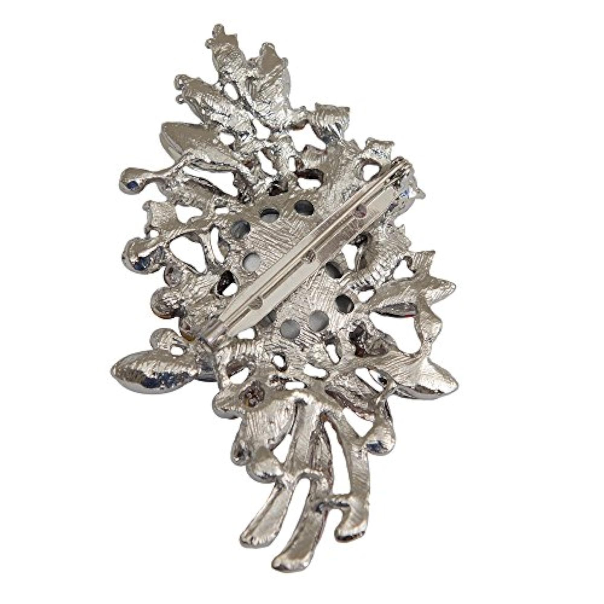 Freshwater Brooch with Pearl and Crystal Accents