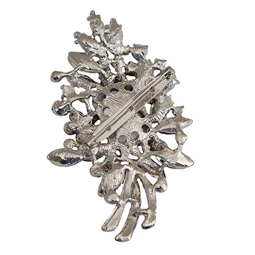 Freshwater Brooch with Pearl and Crystal Accents