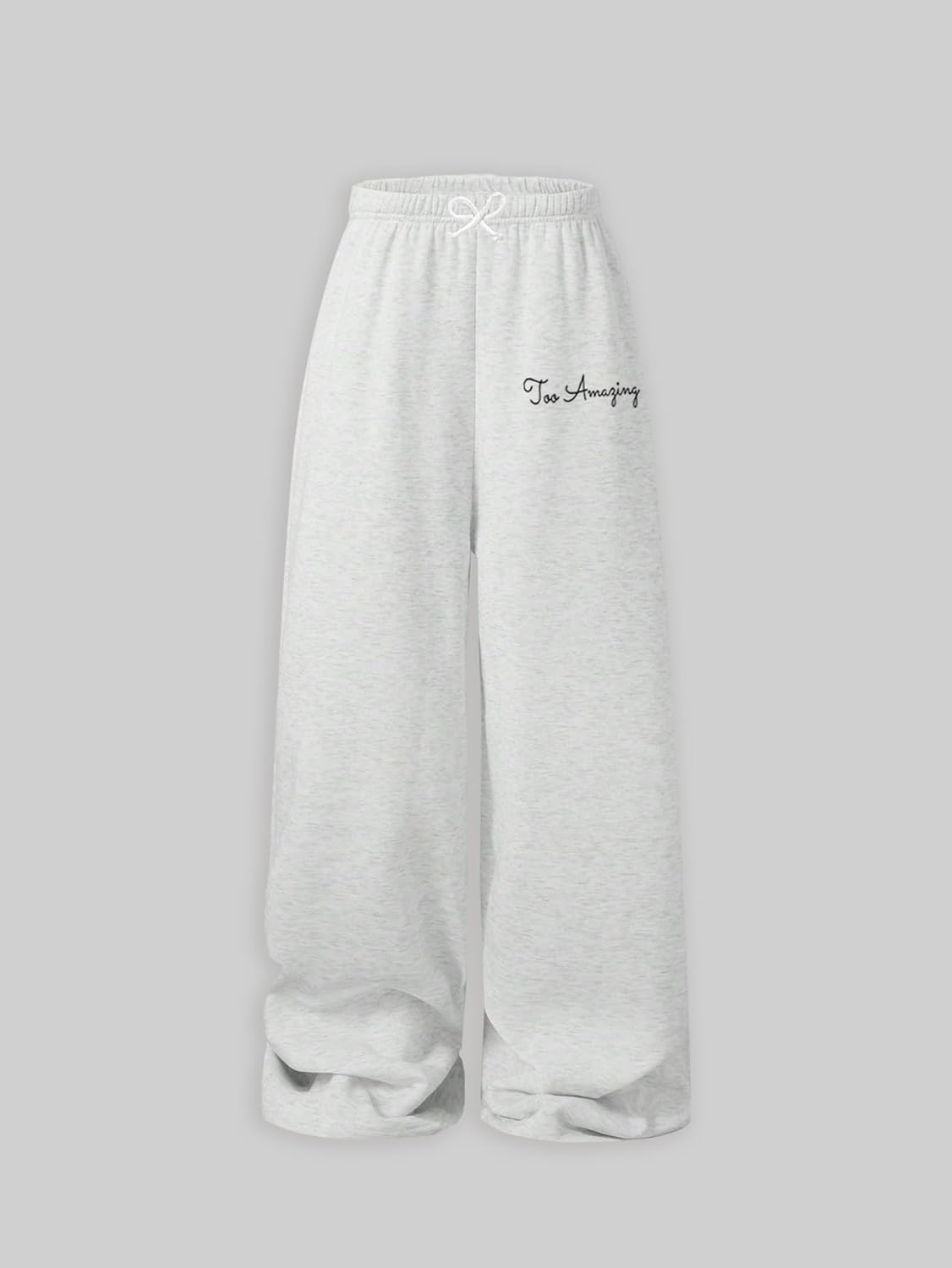 Girls 2 Pack Wide Straight Leg Track Pants Elastic Waist Casual Baggy Athletic Trousers Jogger Sweatpants 8-12 Years - Image 4