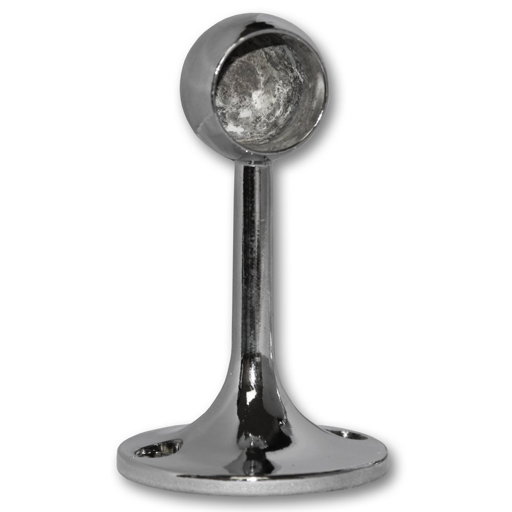 Chrome Towel Rail End Support Socket - 19Mm (Pack Of 2)