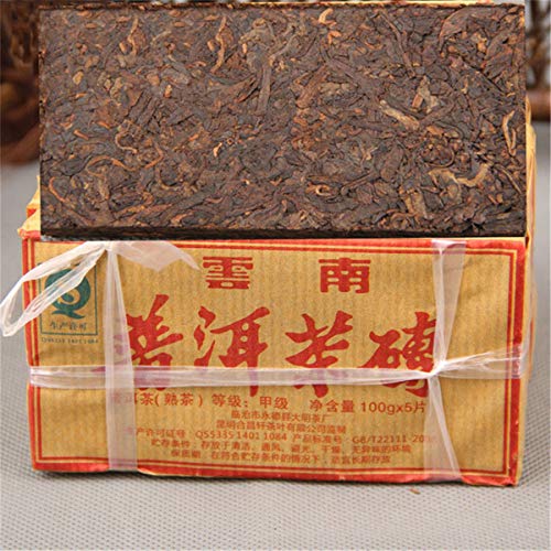 500g de té Puer maduro Yunnan clásico fermentado Puer té ladrillo orgánico Natural Puer viejo árbol cocido Puerh negro…