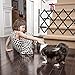 Relaxdays Hundeabsperrgitter ausziehbar bis 96 cm, 48,5-60 cm hoch, Bambus, Hunde Schutzgitter für Treppe & Tür, schwarz