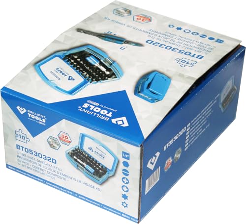 Juego de bits BRILLIANT TOOLS BT053032D maletín de 32 partes con destornillador 6