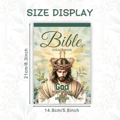Image of Christian Bible Journaling Sticker Book | 28 Sheets of Inspirational Faith StickersJesus Cross Scripture Art for Planner, Journal & Scrapbook Supplies