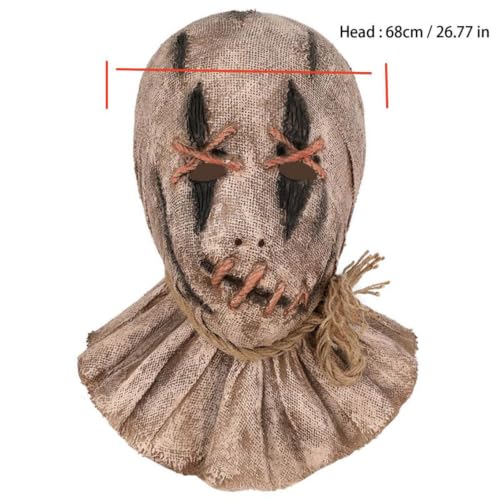 Men's Halloween Costume Masks Scary Full Head Balaclava with Eye Opening - image 3