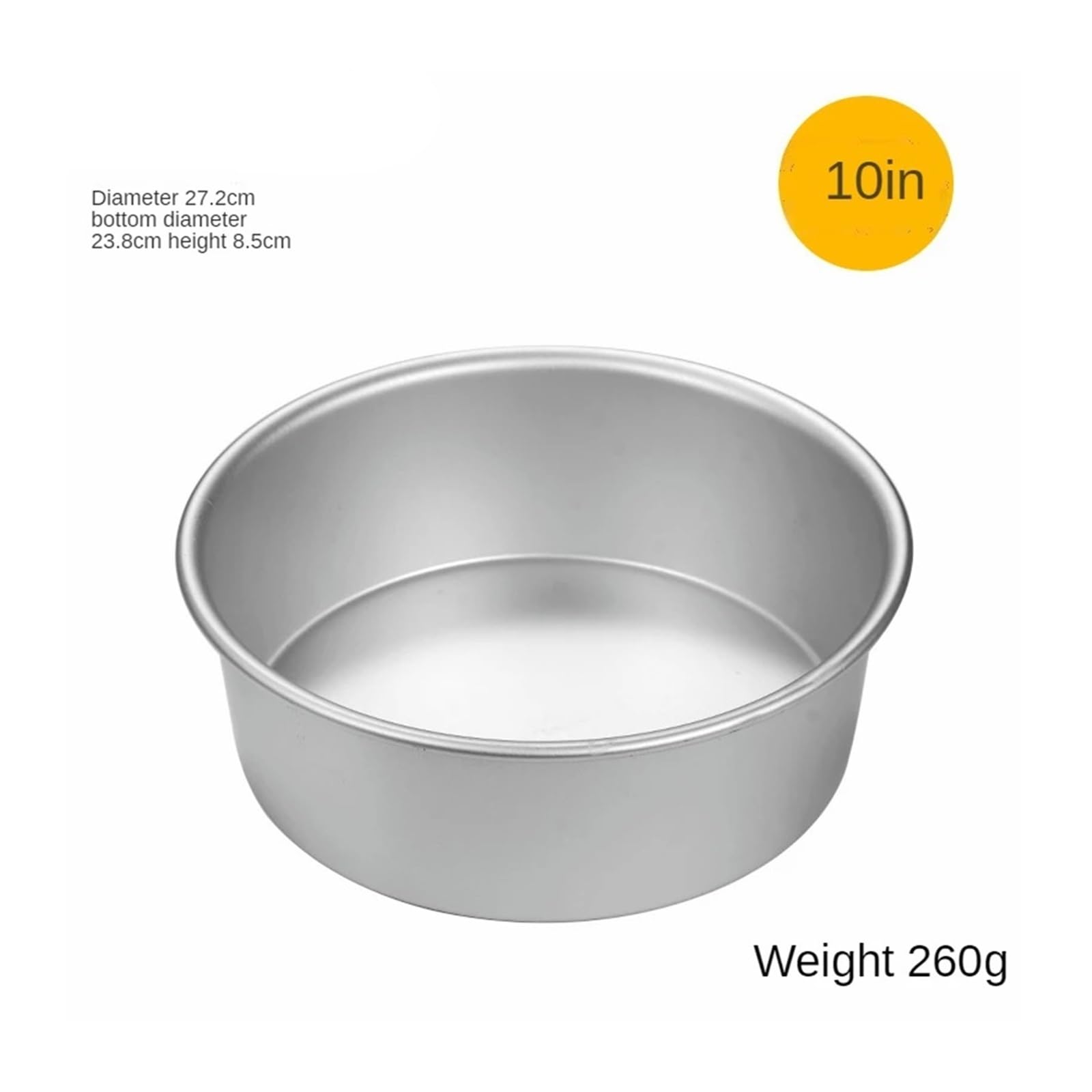 Stampo in chiffon con fondo tondo in alluminio da 10-12 pollici for teglia forno(White 10 inches)