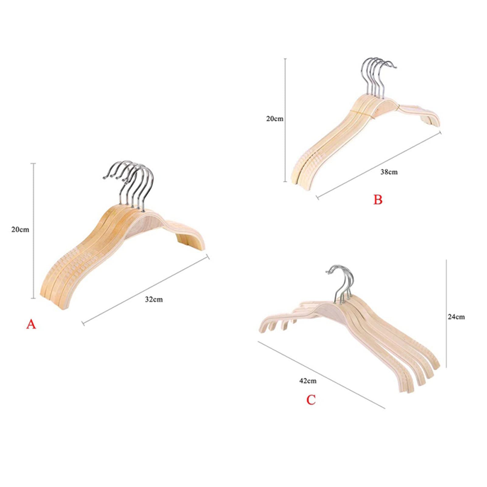 Gruccia Appendiabiti Bambino di Legno, Appendini Bambini Antiscivolo Salvaspazio Gruccia, per Bambini, per Camicie, Gonne, Pantaloni di Bambini, Bianco