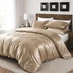 Luowei – Luowei Satin Bettwäsche 200x200 cm Khaki Sommer Luxus Anti-F
