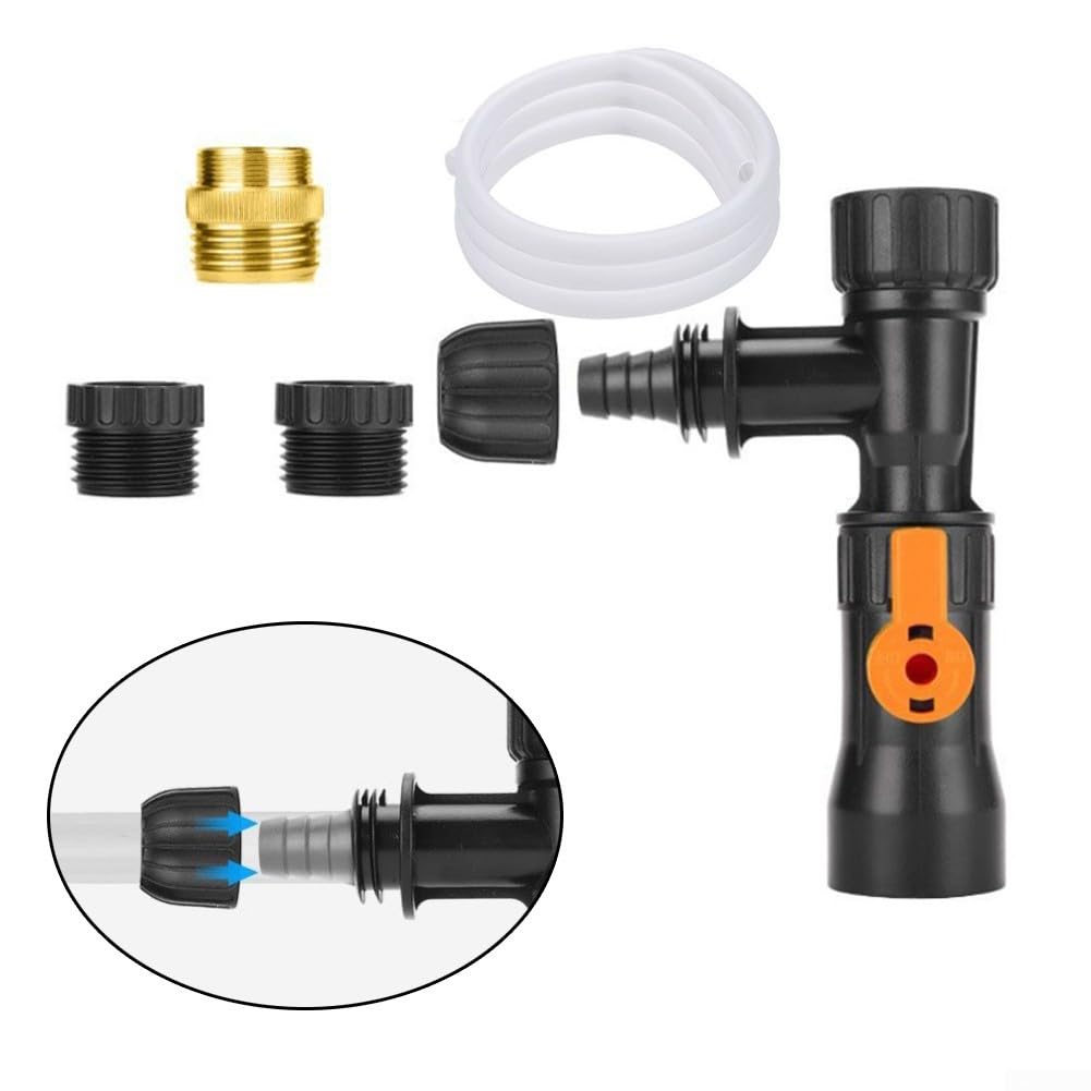 Changeur d'eau pour aquarium avec aspirateur à gravier et connecteur de robinet, convient pour le nettoyage d'aquarium et le remplacement facile de l'eau, compatible avec les tailles de robinet