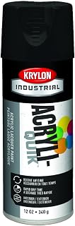Krylon K01613A00 Semi Flat Black Five Ball Interior/Exterior SPR, 12 Oz (Pack of 6)