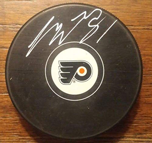 Carsen Twarynski Philadelphia Flyers Autographed Hockey Puck