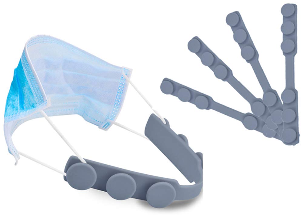 Mask Strap Extender,Anti-Tightening Mask Holder Hook Ear Strap 2020 Update (allgrey)