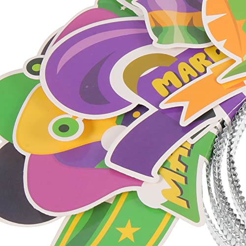 LUOZZY 6pcs Mardi Gras Headbands Colorful Headband Carnival Performance Cosplay Hairband Masquerade