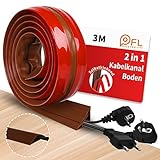 【Canaleta de cables para el suelo autoadhesiva】: el canal de suelo marrón contiene cinta adhesiva de alto rendimiento, puede mantener eficazmente una buena adherencia, que se puede colocar inmediatamente plana y firme en el suelo. Mantiene el puente de cables en su lugar durante mucho tiempo. Protector de cables ideal para tu hogar.