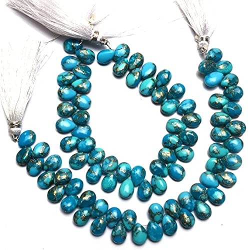 Perles turquoise de Mojave bleue naturelles LKBEADS pour éviter les pierres ternes en bijouterie