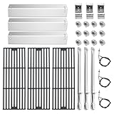 Plowo Chargriller 5050、5650、5072、3001、3008、3030、4000、King Griller 3008、5252、ステンレススチールヒートプレート、バーナーチューブとイグナイター、磁器鋳鉄クッキンググレート