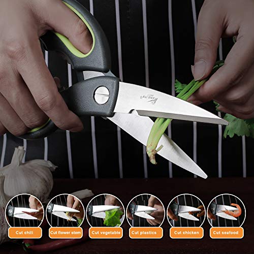 RANIACO Kitchen Scissors Dishwasher Safe,Stainless Steel Cooking Knives,Heavty Duty Food Shears for Poultry Chicken Bones Seafood Meat Vegetable - Thumbnail 3