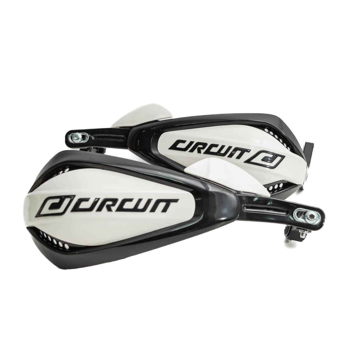 CIRCUIT PM022 Handguards For Motorcycle - White & Black Nylon Hand Guards (Mounting Kit Sold Separately) - View #7