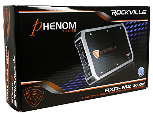Rockville Rxd-M2 3000 Watt/1500W Rms Mono Class D 1 Ohm Amplifier Car Stereo Amp #TOP4