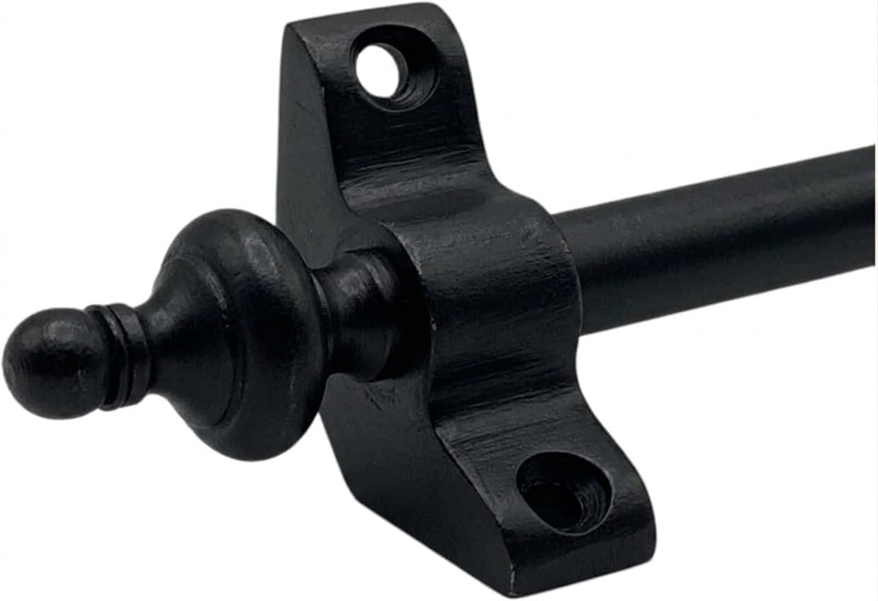 Lock And Latch Wrought Iron Stair Carpet Rods, Set Of 15, Urn Finial, For Carpet Runners Up To 70 Centimetres Wide (Wrought Iron)