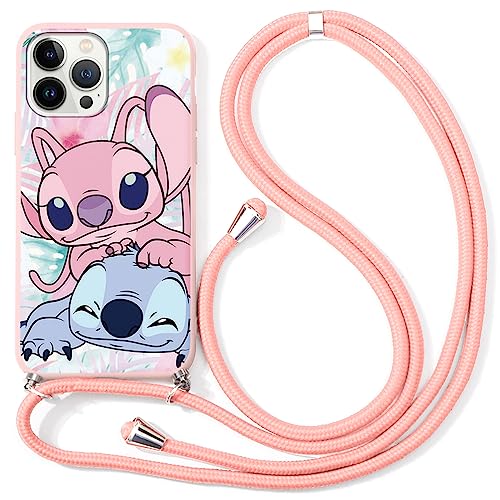 Coque Cordon De Collier Pour Apple Iphone Xr 6,1", Mignon Coque Paillette Liquide Crystal