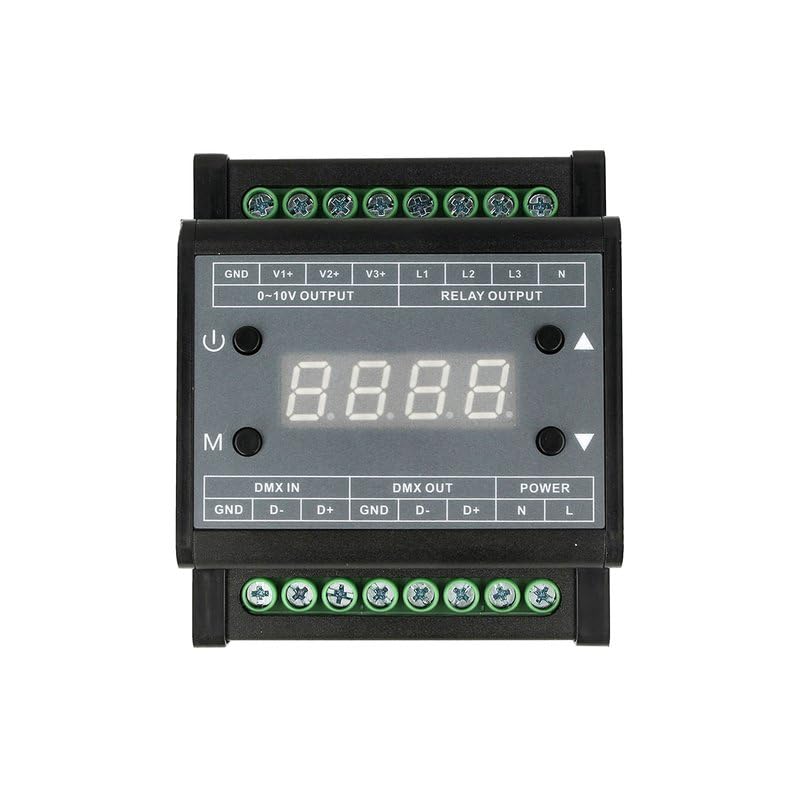Convertisseur DMX 512 vers 0-10V LEDLUX DD5303 pour rail DIN