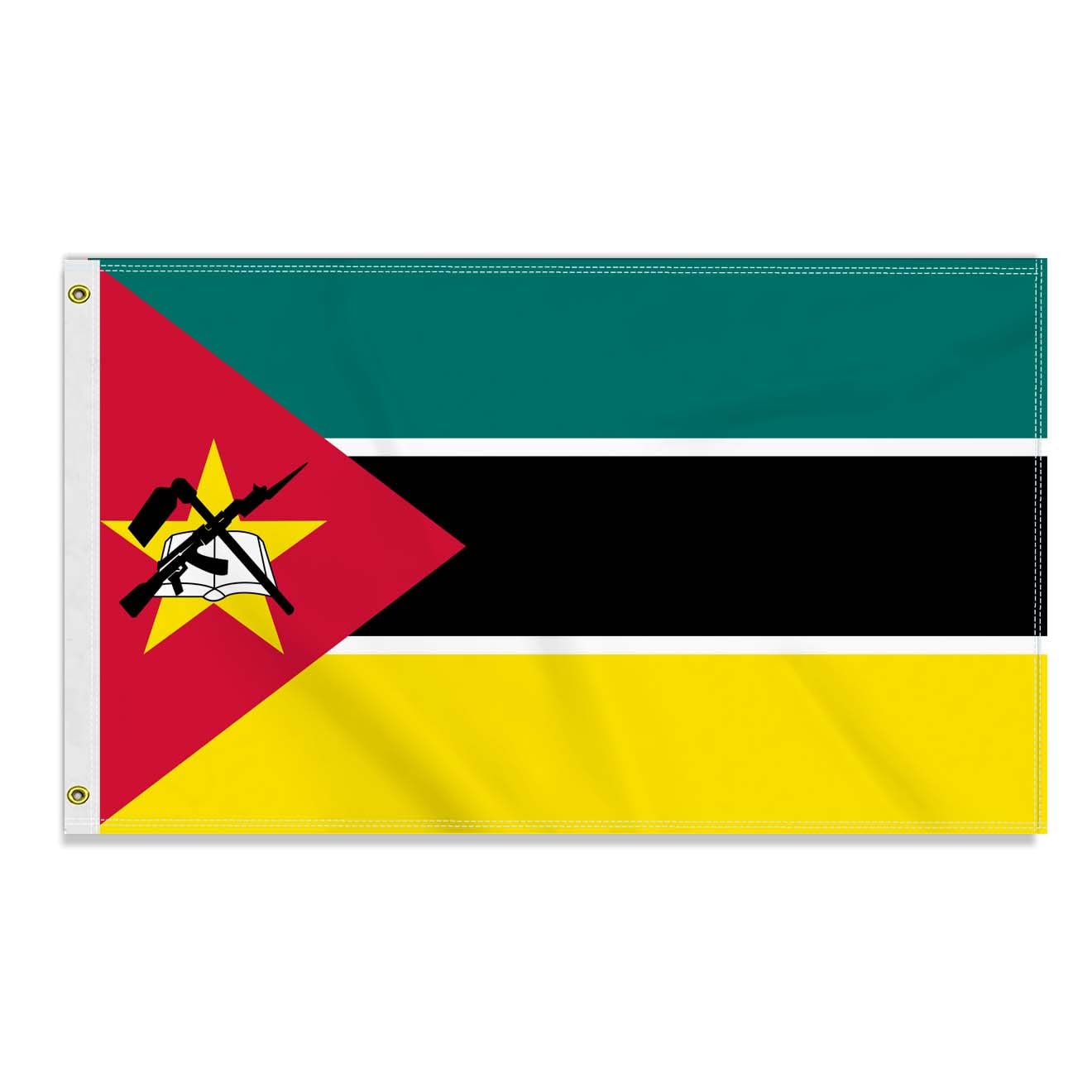 3×5 FT Mozambique Flag, Large 90×150 CM 150D Mozambique Outdoor Banner,Decor Garden With Brass Gromment — image 1