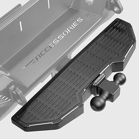 Steel Rear Hitch Step with 2" & 2-1/16" Convertible Tow Balls System | Universal for Car Van Truck 2" Hitch Receiver