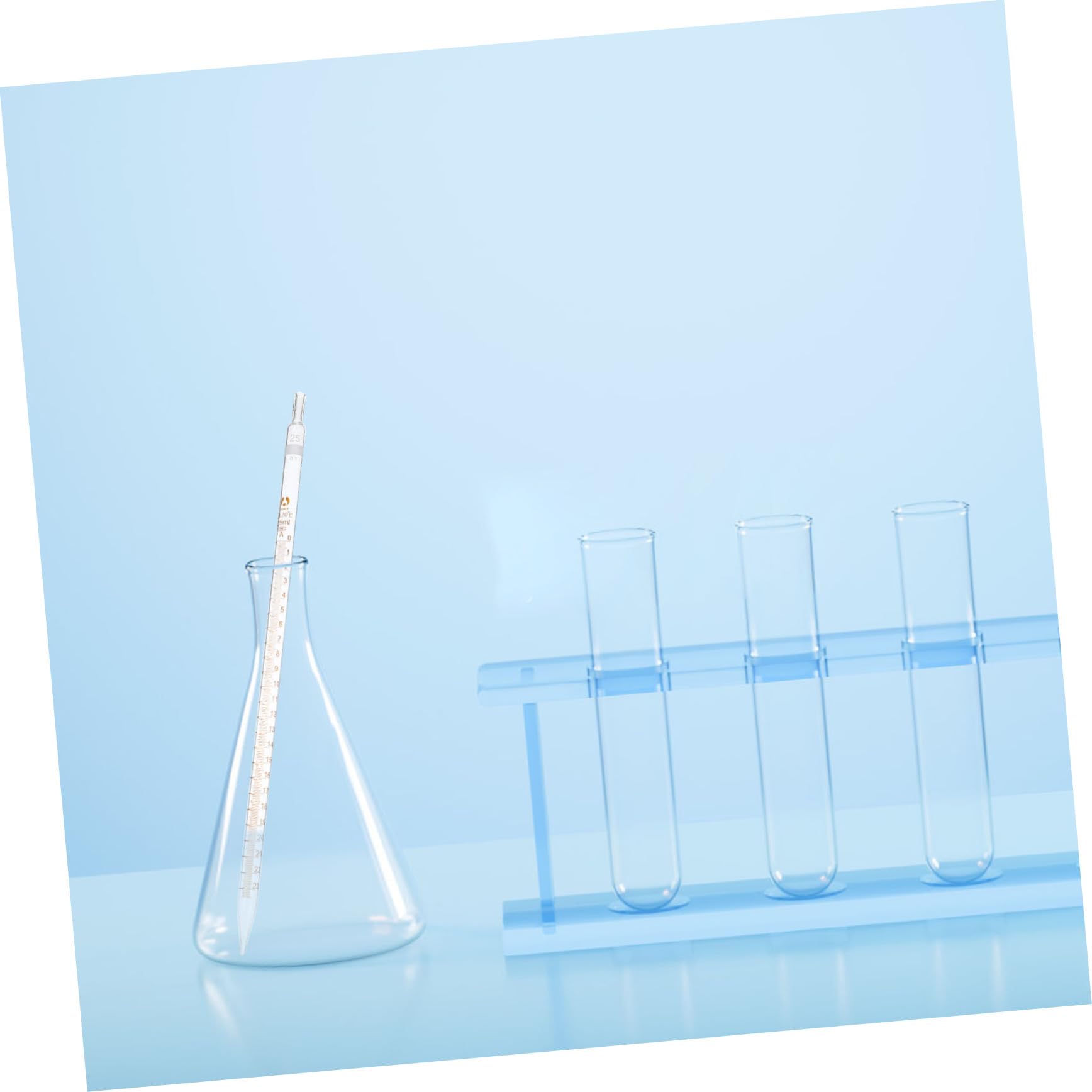 Pipetta Graduata in Vetro 25ml 20 Pezzi da Laboratorio | Scale Graduate, Formato Portatile, Dispositivo Calibrato per Misurazione