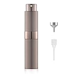 LISAPACK 8ML Atomizer Perfume Spray Bottle for Travel, Empty Refillable Cologne Dispenser, Portable Sprayer (Brown)