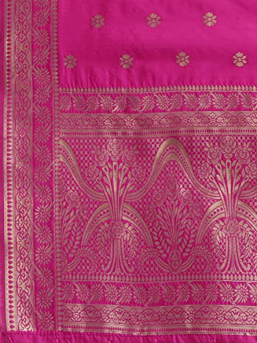 Image of DEVANGI Women's Woven Banarasi Silk Dupatta /Chunni For Women, Floral Print 1 Meter Wide and 2.3 Meter Length Printed Designer Dupatta /Chunni For Girls