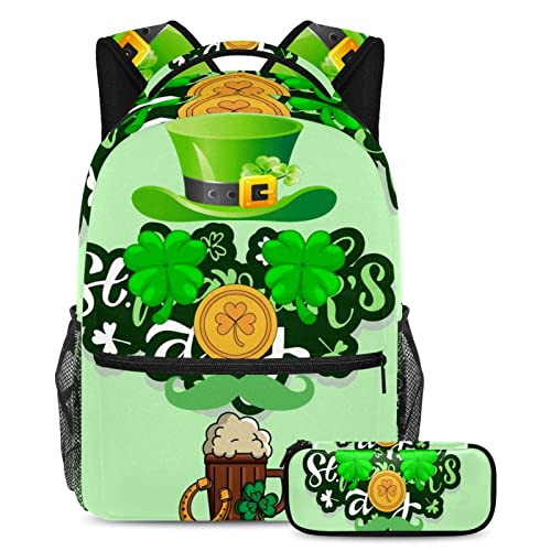 Sac à dos pour enfants fini le désordre scolaire avec ce lot de 2 pièces Saint-Patrick