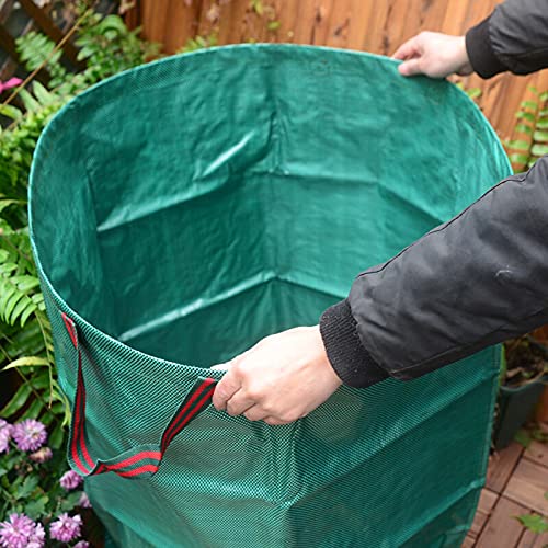 Afvalbakken 72 gallons werf gazon tuinzakken, herbruikbare bladafvalzakken, patio tassen, wascontainer, tuinieren trimming tas met 4 handvatten, groen(270L) Recycling bin bags (Color : 5PACK) - Image 6