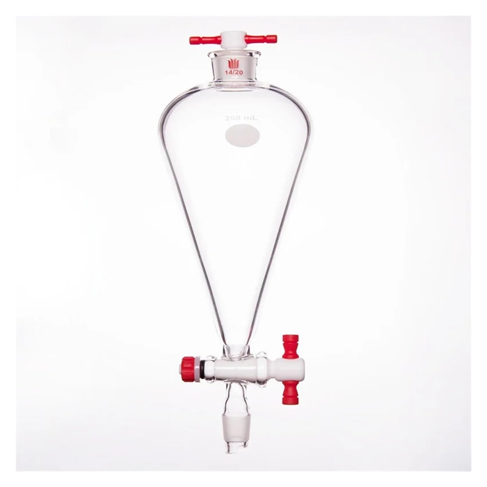 Scheidetrichter mit PTFE-Stopfen und Ventil for den Laborgebrauch(F459050)