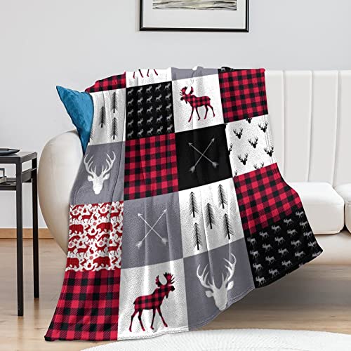 Buffalo Plaid Blanket For Kids Teens Adults Soft Fleece Reversible Anti-Pilling Flannel Throw Blanket Gifts For Women Men Kids Adults-50 X 40"(Kids) #TOP9