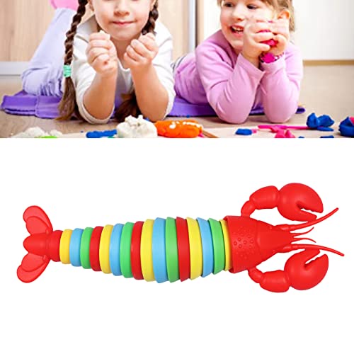 Image of Lobster Sensory Decompression Toy, 3D Printed Lobster Fingertip Toy Cute Colorful Portable for Office Play (Red Head)