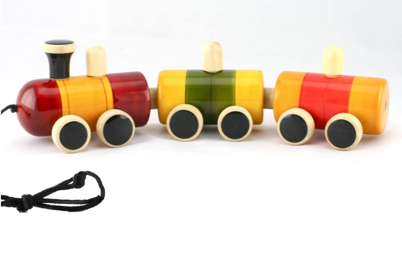 Neotea Toys Pull Along Toy Wooden Train for 12 Months & Above Kids, Toddlers, Infant & Preschool Toys - Multicolor,Pack of 1 (B0B1HX1KR7) Amazon Price History, Amazon Price Tracker