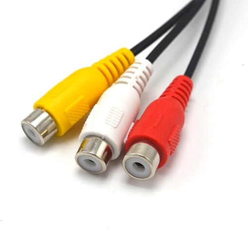 Miniatura 7 de Xenocam Cable compuesto RCA de 10 pies para audiovideo DVDVCRSAT, conectores amarilloblancorojo, 3 machos a 3 hembras