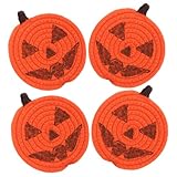Photo Gallery warmhm 4 pezzi sottobicchieri jack-o in isolanti e resistenti al calore accessori halloween per cucina e tavola autunnale Photo Gallery warmhm 4 pezzi sottobicchieri jack-o in isolanti e resistenti al calore accessori halloween per cucina e tavola autunnale