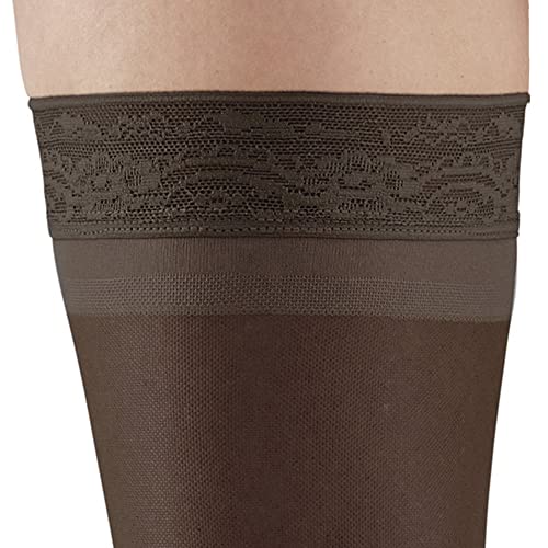 Ames Walker Aw Style 8 Sheer Support 20-30Mmhg Ct Thigh Highs W/Band Black Large #TOP1