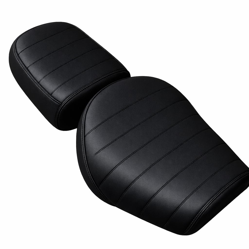 Waterproof Premium Leather Pleated for Bullet Royal Enfield Classic 350 Seat Cover || for Models Make After Septermber-2021 || Red Lining Premium Style ||-image-0