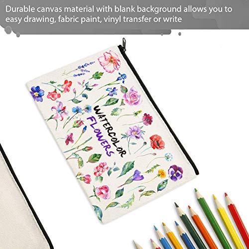 bobotron Canvas make-up tassen canvas rijst sluiting zak potlood etui lege DIY ambachtelijke tassen cosmetica tas voor… - Afbeelding 4