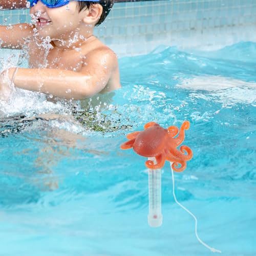 OUNONA プラ製浮き型温度計 浮かべて使えるプール用水温計 池やスイミングプールの水温測定に最適高速測定可能な便利ツール [5]