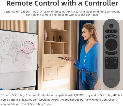 Télécommande 2 en 1 OBSBOT Tiny avec bouton de présentation pour webcam Tiny SE et Lite - 4