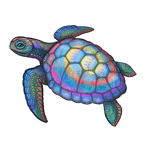 ZenChalet - Sea Turtle 200 Piece Puzzles for Adults - Premium Jigsaw Wooden Puzzle for Adults, Surprise Your Friends or Family with Animal Shaped Puzzles - Rompe Cabezas Adultos 200